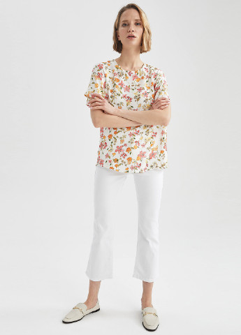 Молочная летняя блуза DeFacto