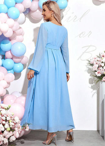 Блакитна кежуал сукня для вагітних а-силует SHEIN однотонна