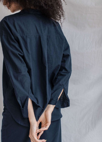 Темно-синяя всесезон пижама женская navy (m) рубашка + брюки Leglo