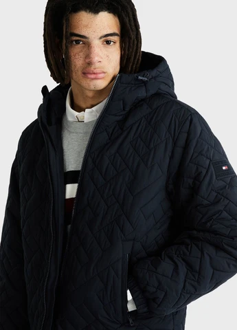 Темно-синя демісезонна куртка Tommy Hilfiger