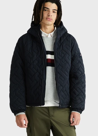 Темно-синя демісезонна куртка Tommy Hilfiger