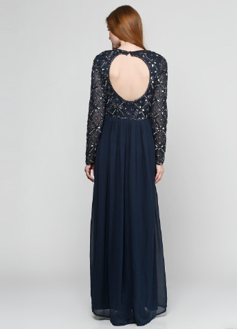 Темно-синя вечірня плаття, сукня Lace & Beads однотонна