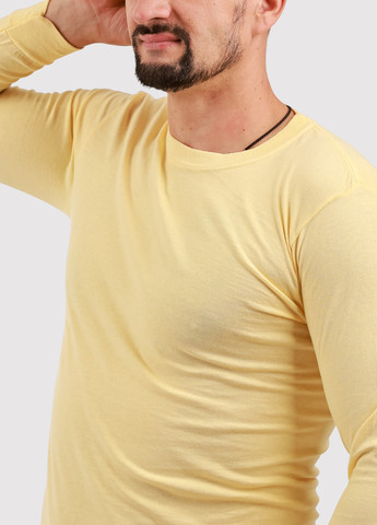 Лонгслів Comfort Colors однотонний жовтий кежуали трикотаж, бавовна