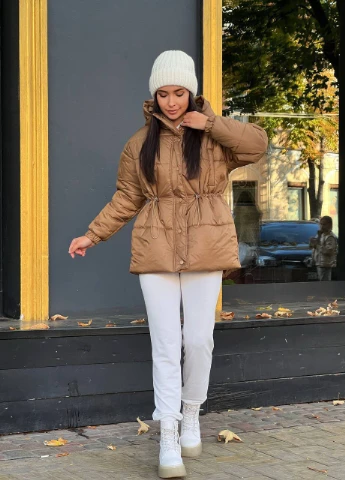 Коричневая зимняя куртка Moni&co