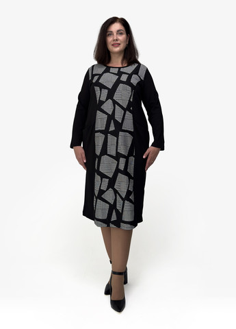 Черное кэжуал платье футляр Hookk Design с животным (анималистичным) принтом