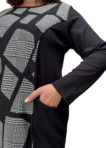 Черное кэжуал платье футляр Hookk Design с животным (анималистичным) принтом