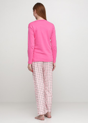 Розовая всесезон пижама утепленная (лонгслив, брюки) Good Night Pajama