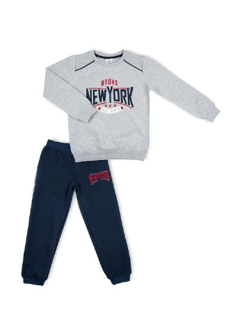 Синий набор детской одежды "new york" (9691-116b-gray) Breeze