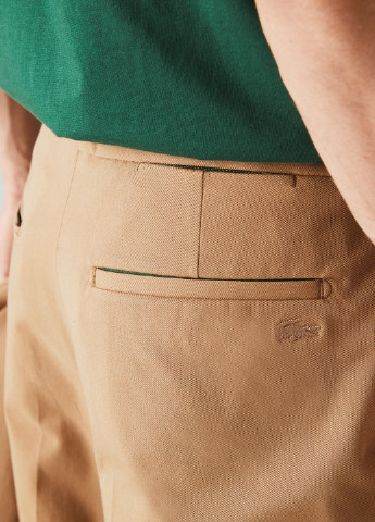 Песочные кэжуал демисезонные прямые брюки Lacoste