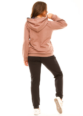 Костюм (толстовка, брюки) Demma логотип бежевый спортивный