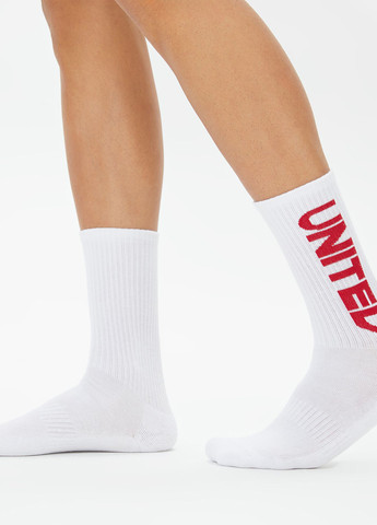 Белые носки (2 пары) UNITED4 логотипы (329059715)