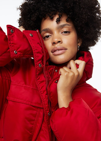 Красная демисезонная куртка вільного крою H&M
