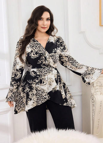 Комбінований демісезонний комплект (блуза, штани) SHEIN