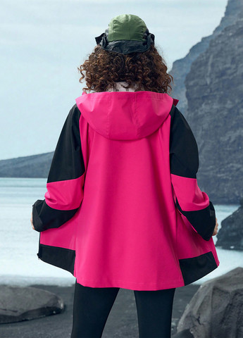 Фуксиновая демисезонная куртка SHEIN