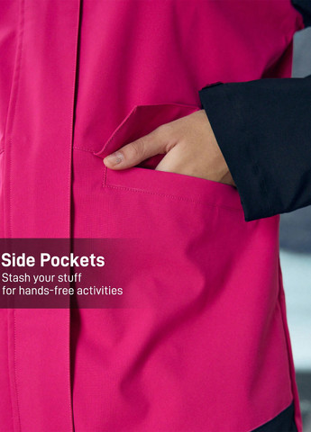 Фуксиновая демисезонная куртка SHEIN