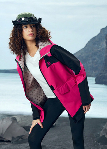 Фуксиновая демисезонная куртка SHEIN