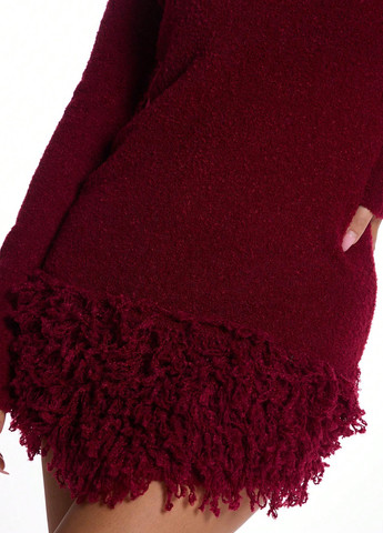 Темно-бордовое праздничный, карнавальный, вечернее, кэжуал платье футляр, а-силуэт SHEIN однотонное