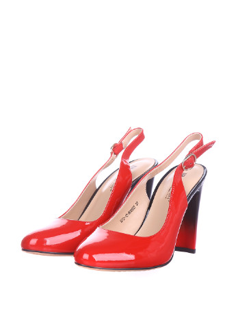 Красные женские кэжуал туфли на высоком каблуке украинские - фото
