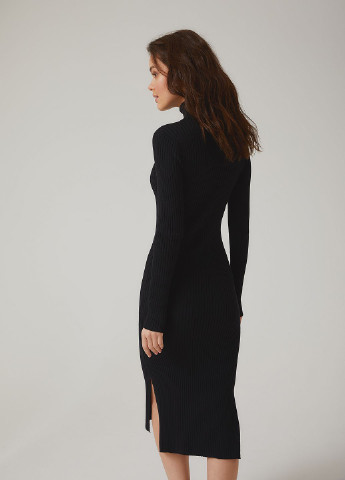 Черное кэжуал платье платье-водолазка SELA