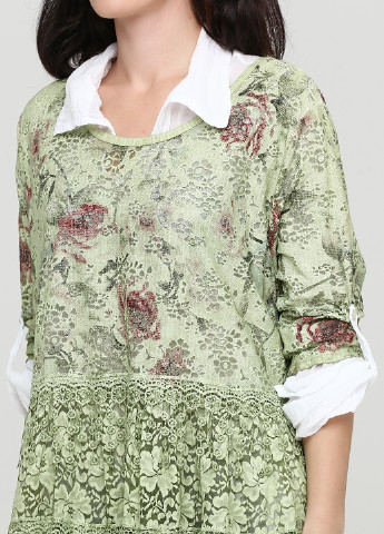 Зеленый демисезонный комплект (туника, блуза) Made in Italy