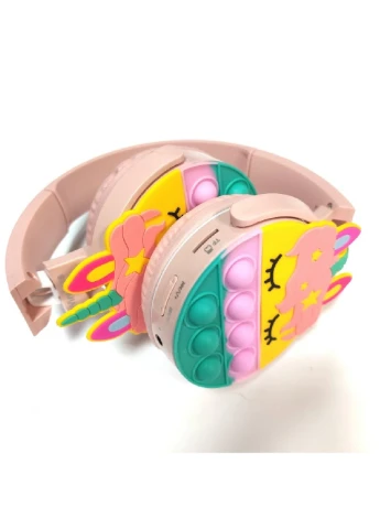 Детские беспроводные наушники Pop It единорог с Bluetooth (473282-Prob) Розовые Unbranded (254294100)