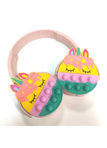 Детские беспроводные наушники Pop It единорог с Bluetooth (473282-Prob) Розовые Unbranded (254294100)