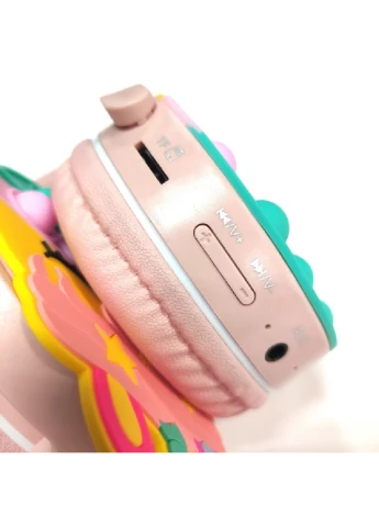 Детские беспроводные наушники Pop It единорог с Bluetooth (473282-Prob) Розовые Unbranded (254294100)