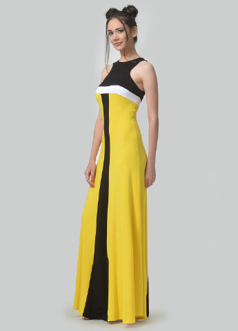 Желтое вечернее платье в стиле ампир Agata Webers