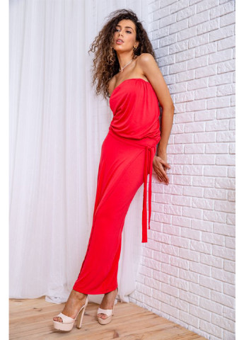 Красное кэжуал платье бандо Ager однотонное