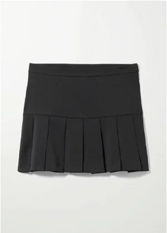 Черная кэжуал однотонная юбка Weekday плиссе