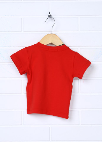 Красная летняя футболка с коротким рукавом Manuell & Frank