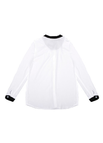 Белая однотонная блузка с длинным рукавом Timbo демисезонная