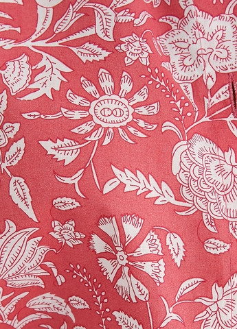 Светло-красная домашний рубашка с цветами KOTON