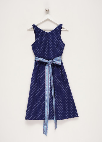 Синее кэжуал платье клеш H&M с рисунком