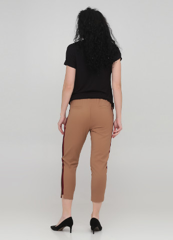 Светло-коричневые кэжуал демисезонные укороченные, зауженные брюки Berna