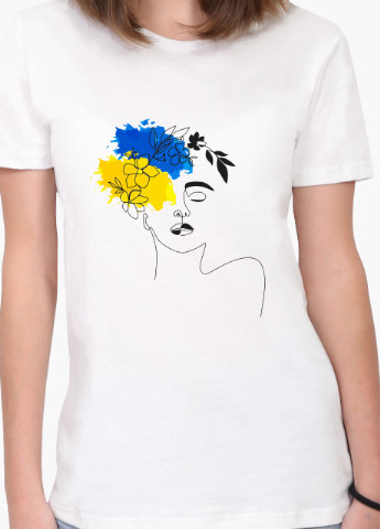 Белая демисезон футболка женская имя ее - украина (her name - ukraine) белый (8976-3700) s MobiPrint