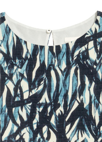 Синя повсякденний сукня H&M з абстрактним візерунком