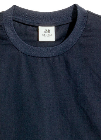 Темно-синяя футболка H&M Studio