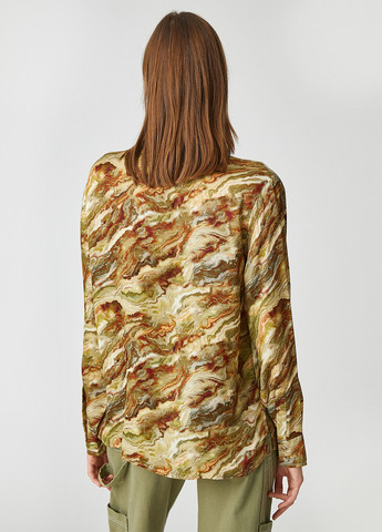 Цветная кэжуал рубашка с абстрактным узором KOTON