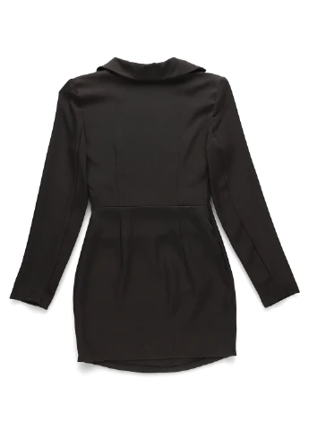 Черное коктейльное платье платье-жакет PrettyLittleThing однотонное