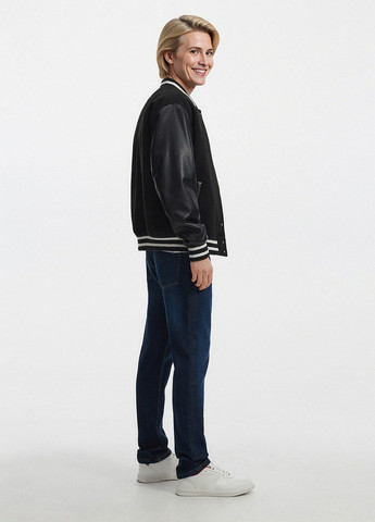 Темно-синие демисезонные зауженные джинсы Reserved