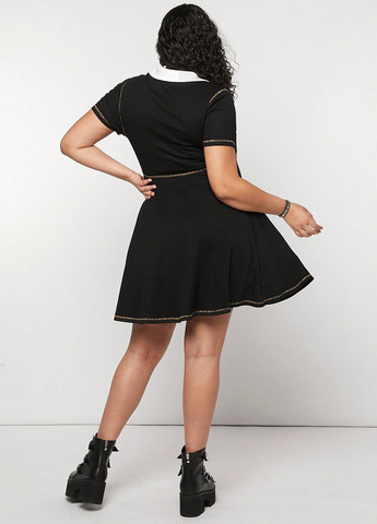 Чорна кежуал сукня поло SHEIN однотонна