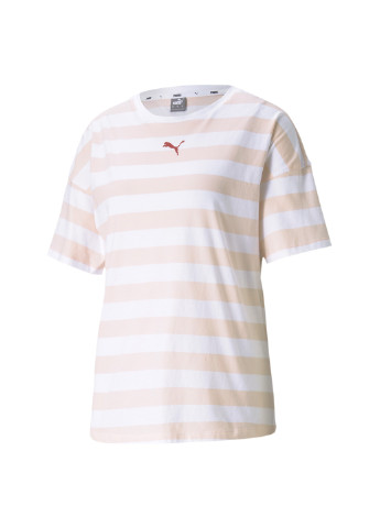 Чорна всесезон футболка summer stripes printed women's tee Puma