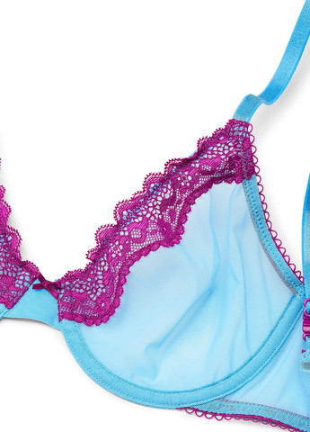 Голубой демисезонный комплект (бюстгальтер, трусики) Victoria's Secret