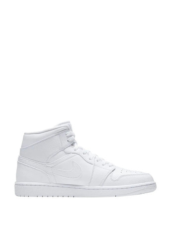 Белые демисезонные кроссовки 554724-130 Jordan 1 Mid White