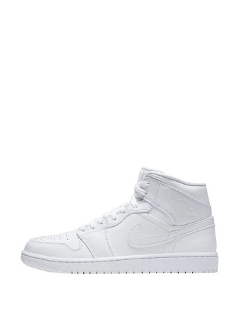 Белые демисезонные кроссовки 554724-130 Jordan 1 Mid White