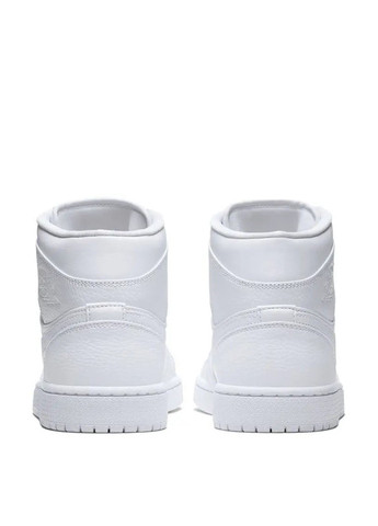 Белые демисезонные кроссовки 554724-130 Jordan 1 Mid White