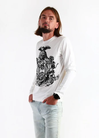 Лонгслів Richmond Denim малюнок білий кежуали