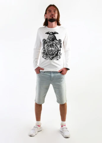 Лонгслів Richmond Denim малюнок білий кежуали