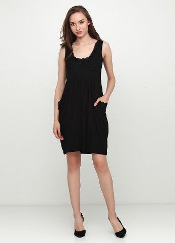 Чорна кежуал сукня Aniston однотонна